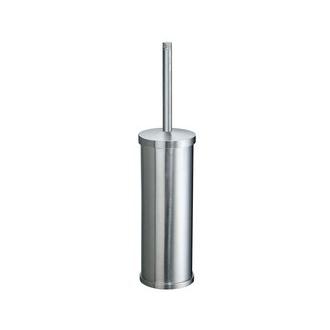 Smedbo NS332 15 in. Free Standing Toilet Brush and Holder in Brushed Chrome from the Studio Collection